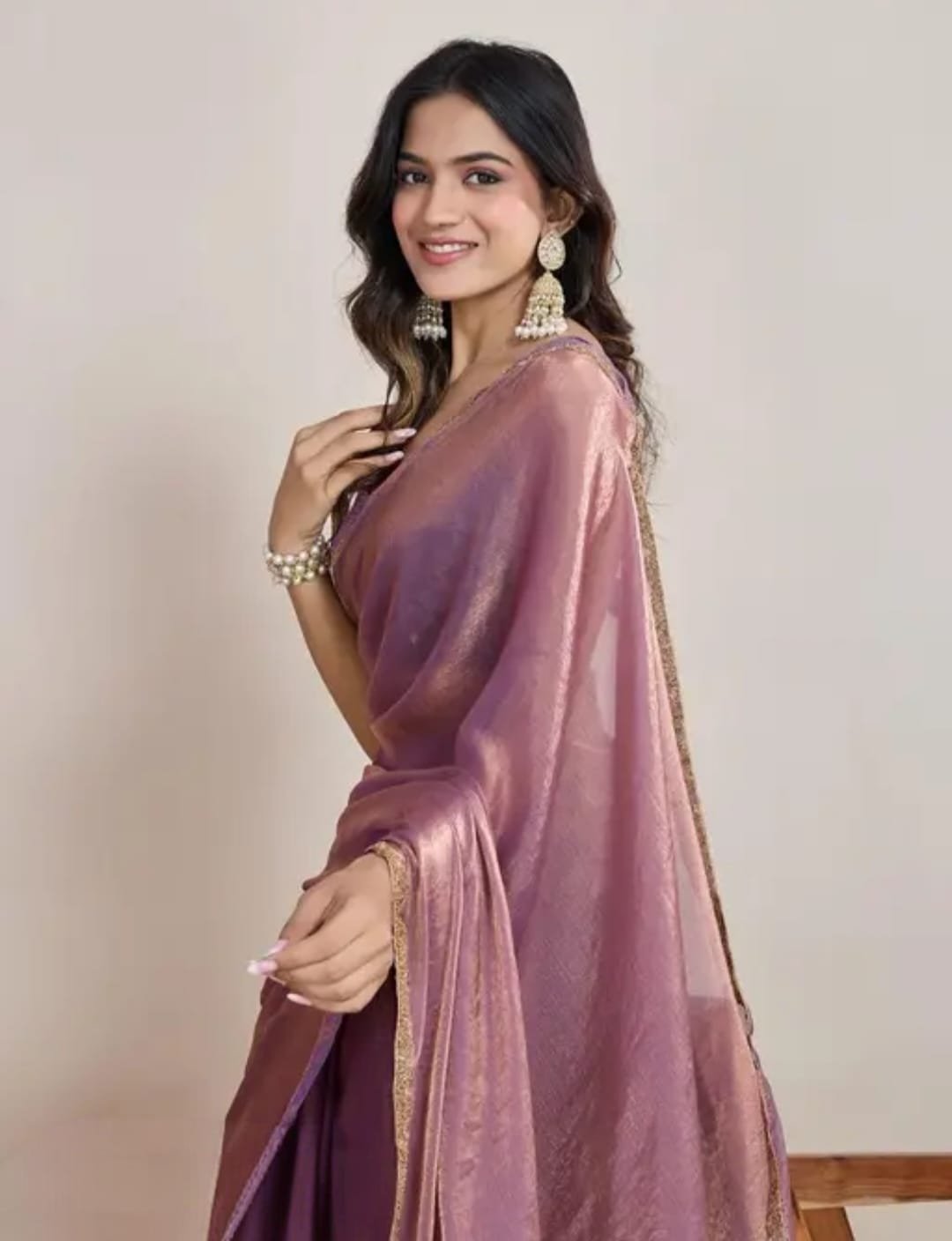 Zimichoo Two Tone Chiffon Saree
