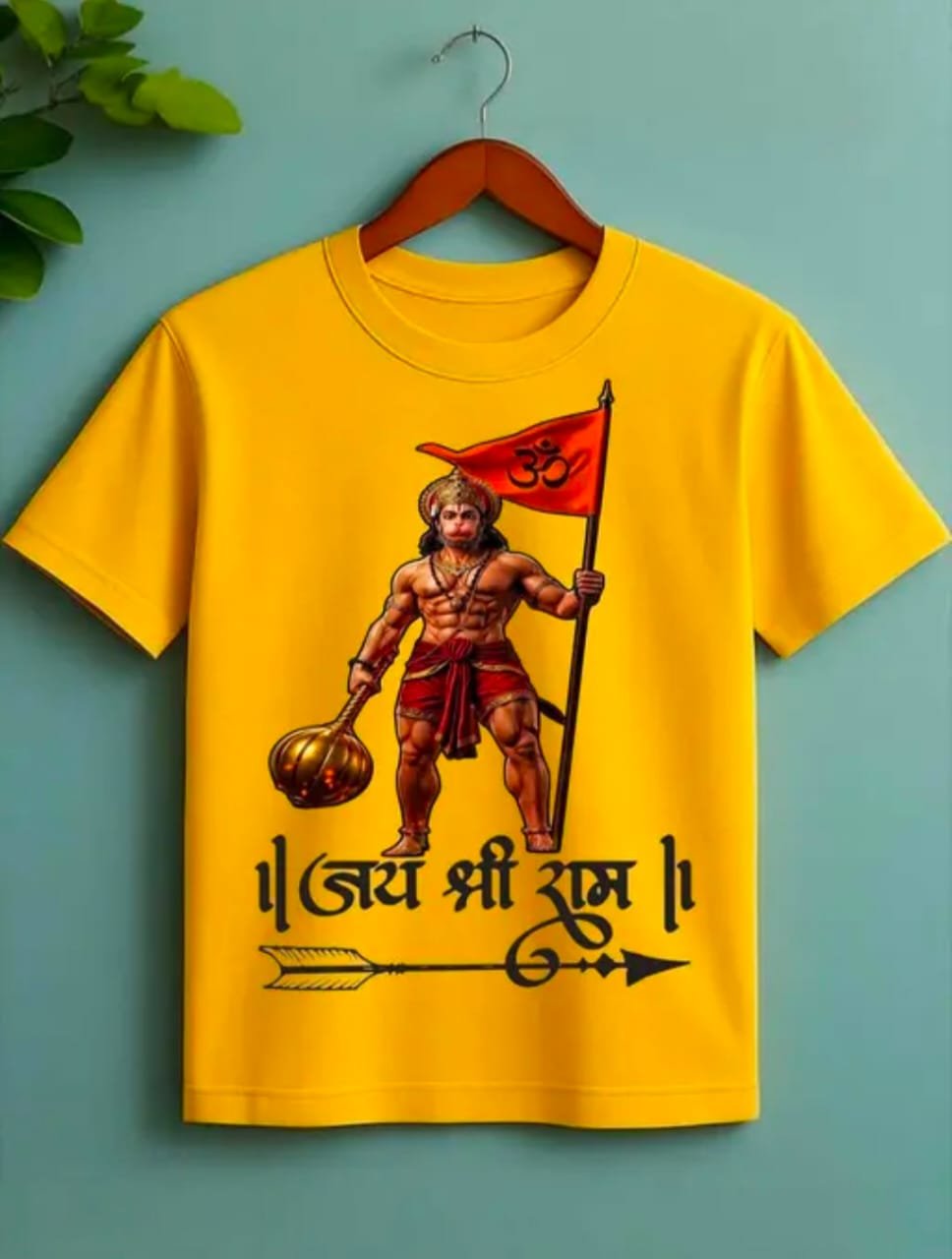 JAI SHREE RAM PRINTED DESIGN T-SHIRT FOR KIDS BOYS AND GIRLS | Short Sleeves T-shirt